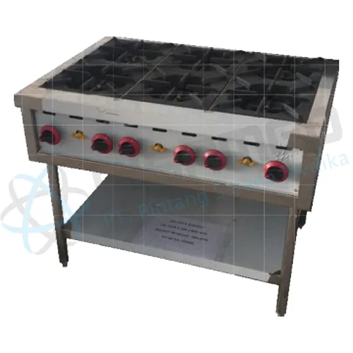 Kompor Gas Open Burner 6 Tungku