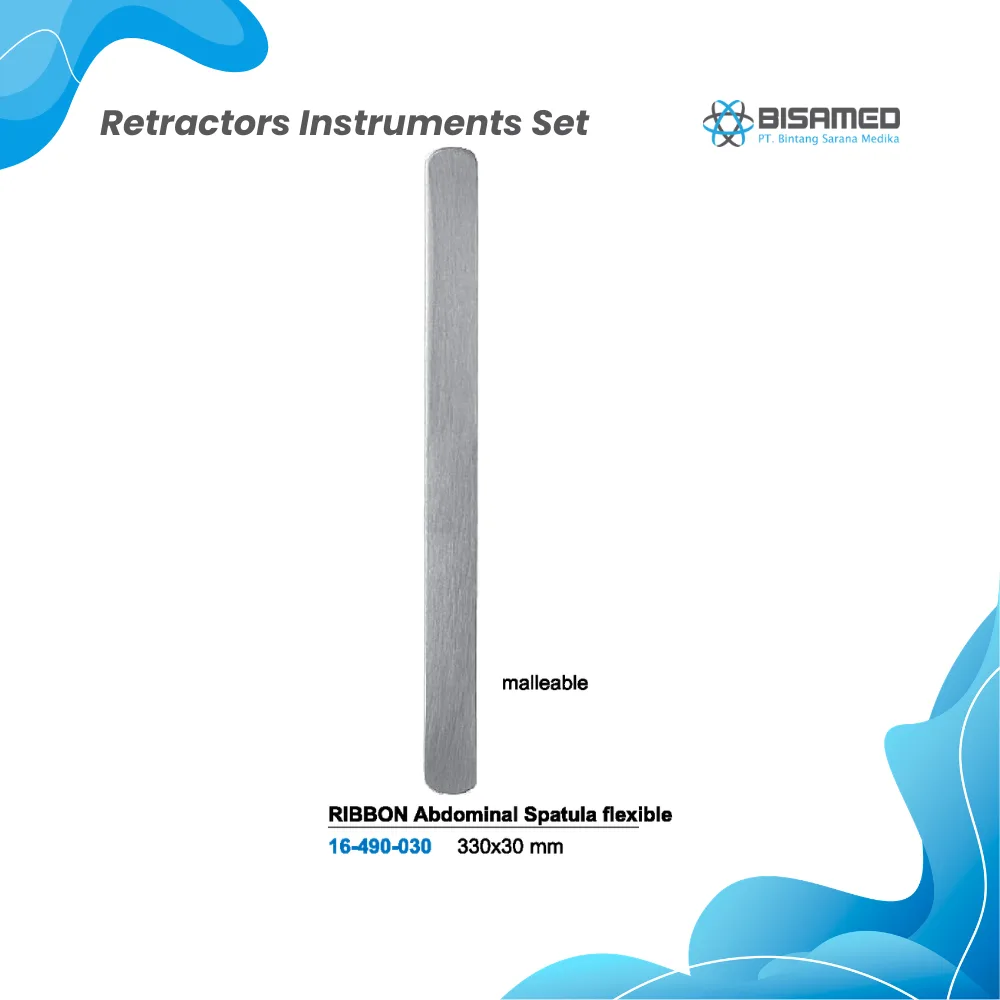 RIBBON Abdominal Spatula flexible 30 mm 33,0 cm