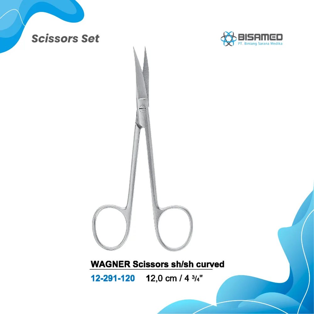 WAGNER Scissors sh/sh curved 12,0 cm