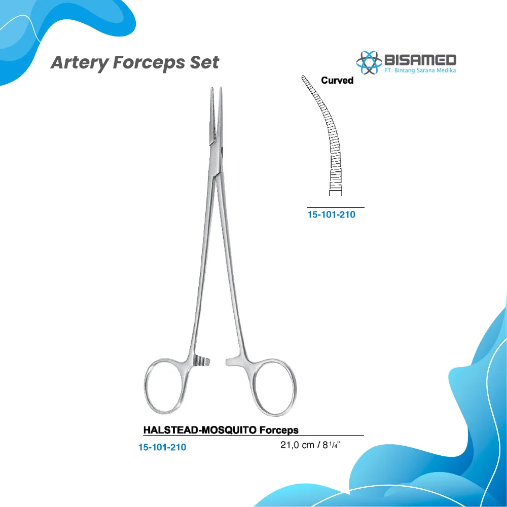 HALSTEAD-MOSQUITO Forceps curved 21 cm