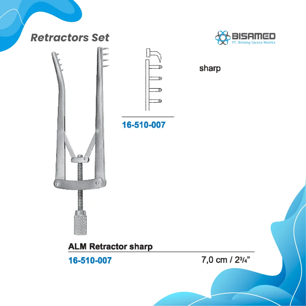ALM Retractor sharp 7,0 cm