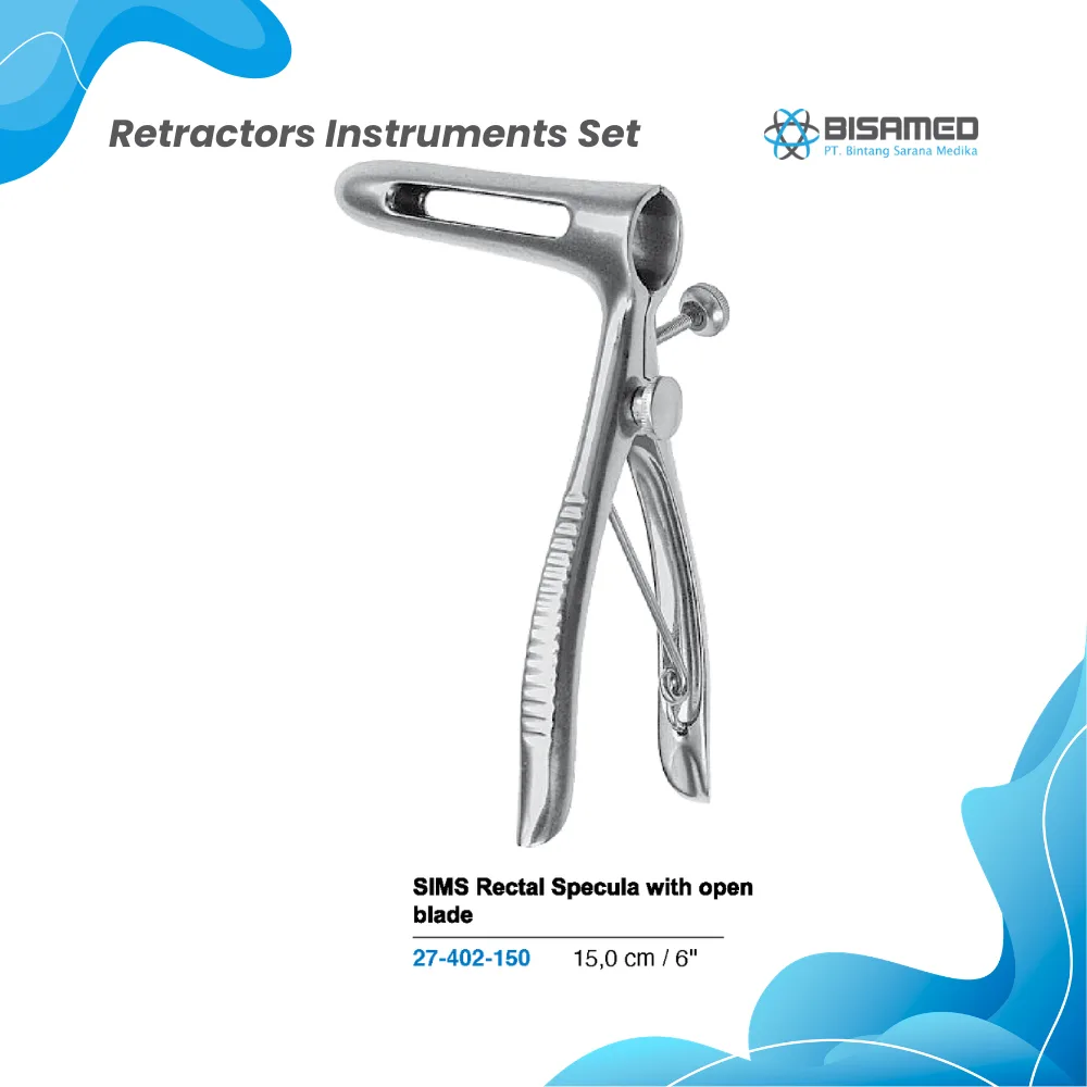 SIMS Rectal Specula with open blade 15 cm