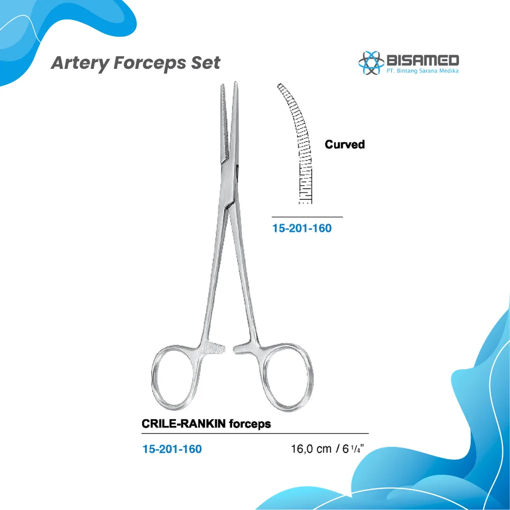 CRILE-RANKIN forceps curved 16 cm