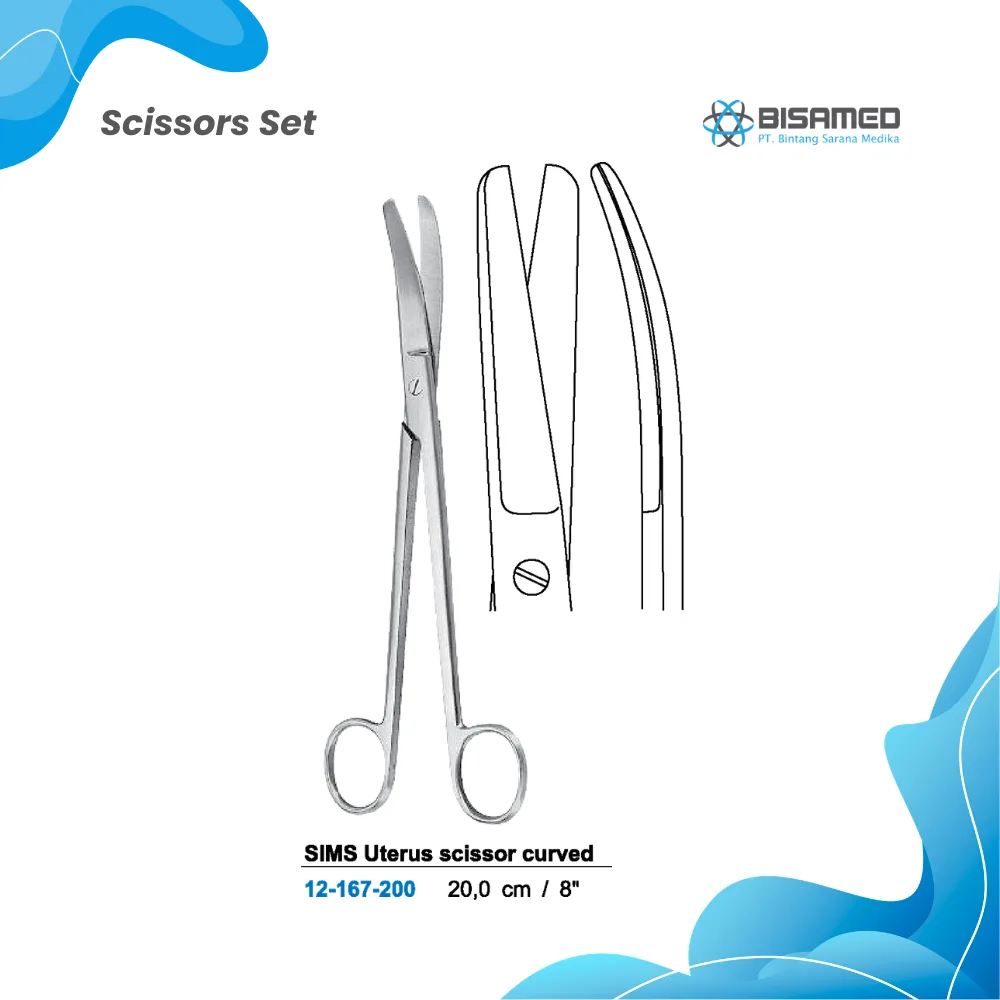 SIMS Uterus scissor curved 20,0 cm