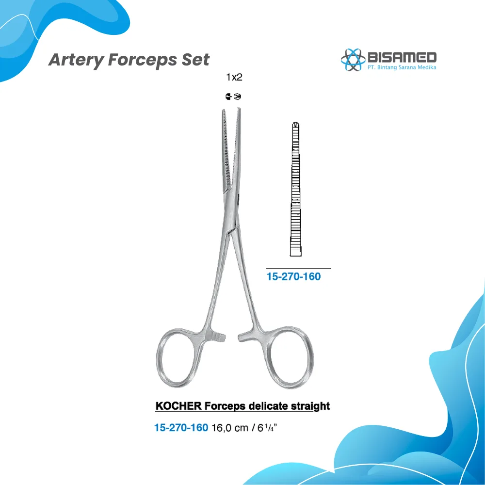 KOCHER Forceps delicate straight 16 cm