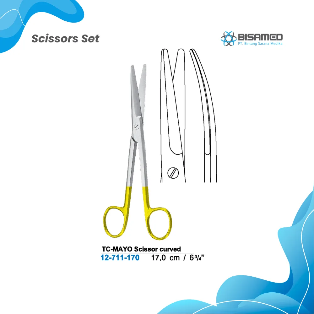 TC-MAYO Scissor curved 17,0 cm